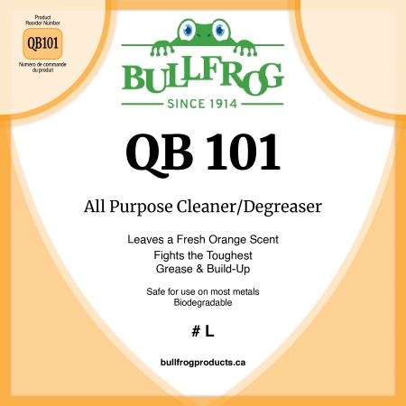 QB 101 Front Label image and 1L squeeze bottle image
